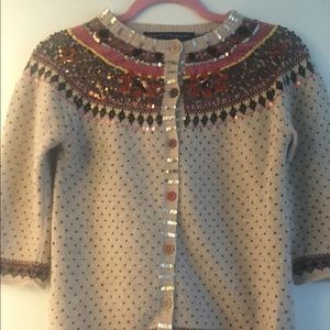 French Connection sequined fair isle sweater